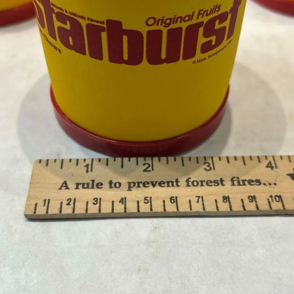 Vtg Starburst Chiller Can Cooler Koozie with Lid Set of 4 Retro 1993 Foam Plasti